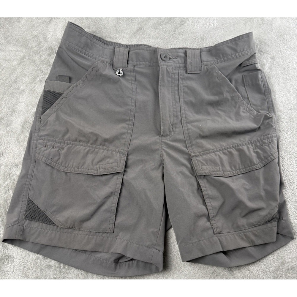 Columbia Omni Shade Womens Small Gray Cargo Hiking Fishing Shorts